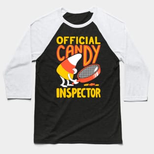 Official Candy Inspector - Halloween Baseball T-Shirt